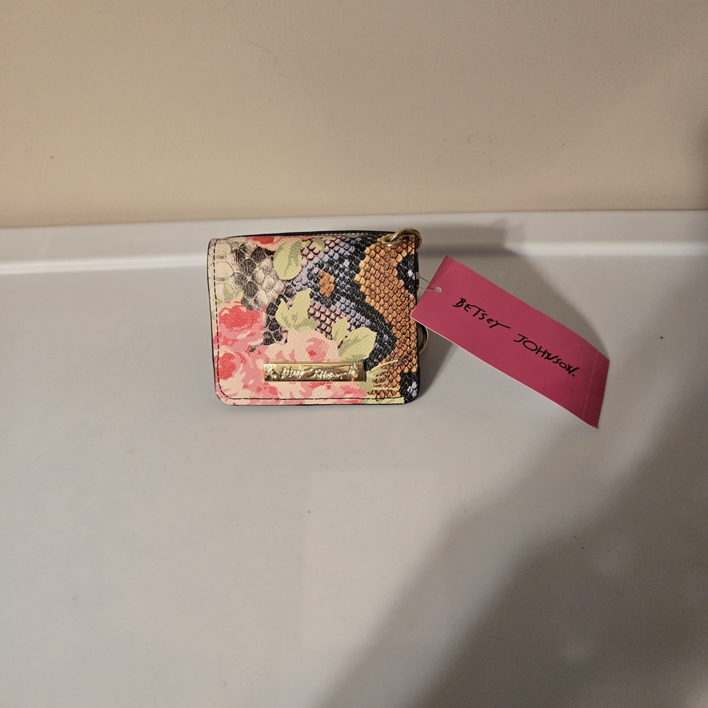 Betsey Johnson Floral Snake Print Wallet